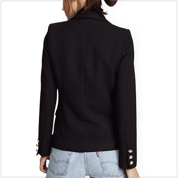 Lioness Black Palermo Double Breasted Gold Buttons Blazer Jacket NWT New S - Picture 4 of 7
